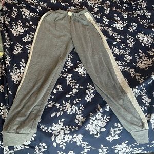 Grey track sweatpants for girls
